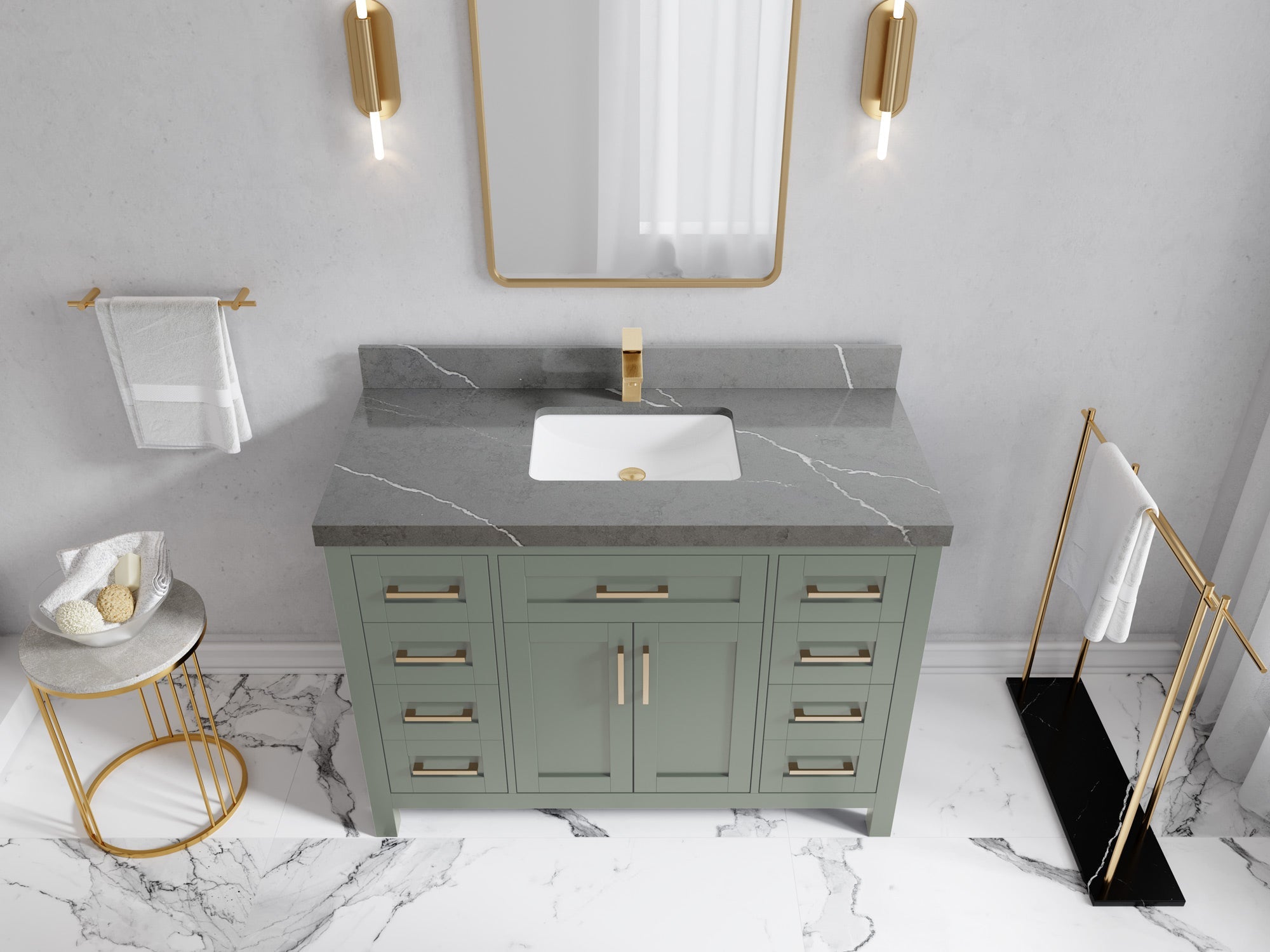 Cambridge 48 in. W x 22 in. D Single Sink Bathroom Vanity - Willow Bath and Vanity