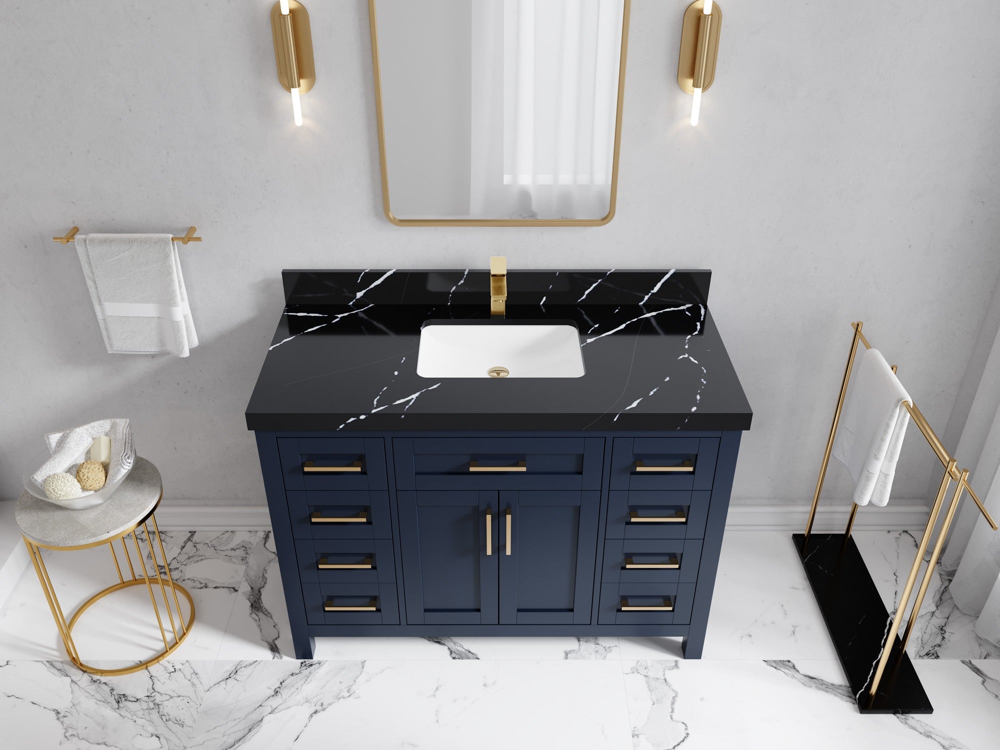 Cambridge 48 in. W x 22 in. D Single Sink Bathroom Vanity - Willow Bath and Vanity