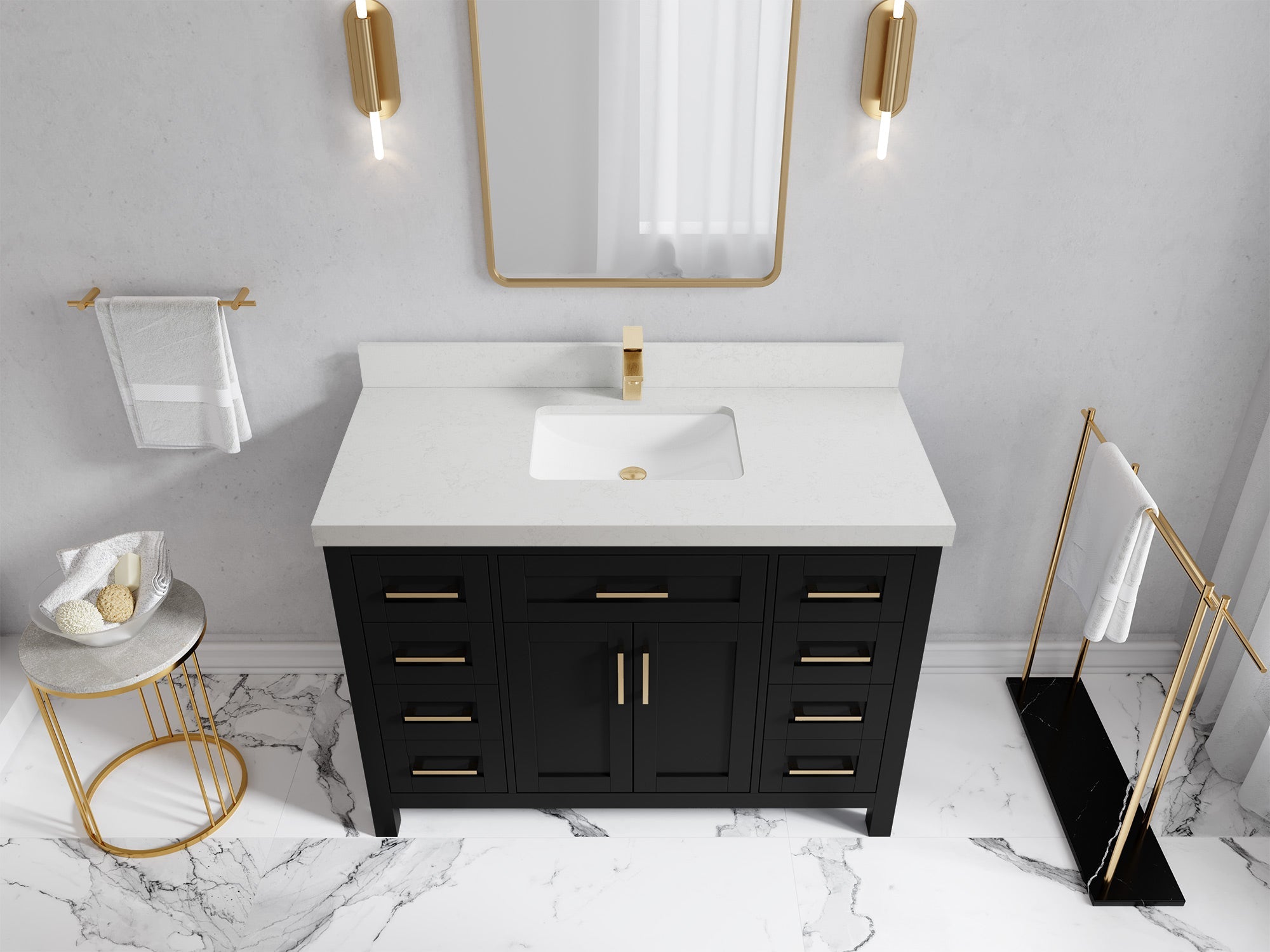 Cambridge 48 in. W x 22 in. D Single Sink Bathroom Vanity - Willow Bath and Vanity
