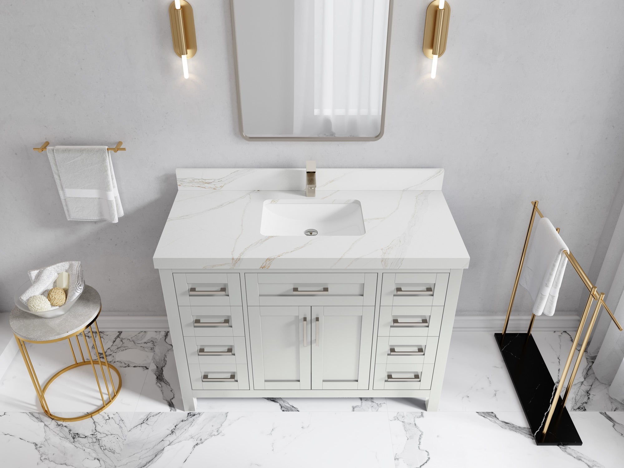 Cambridge 48 in. W x 22 in. D Single Sink Bathroom Vanity - Willow Bath and Vanity