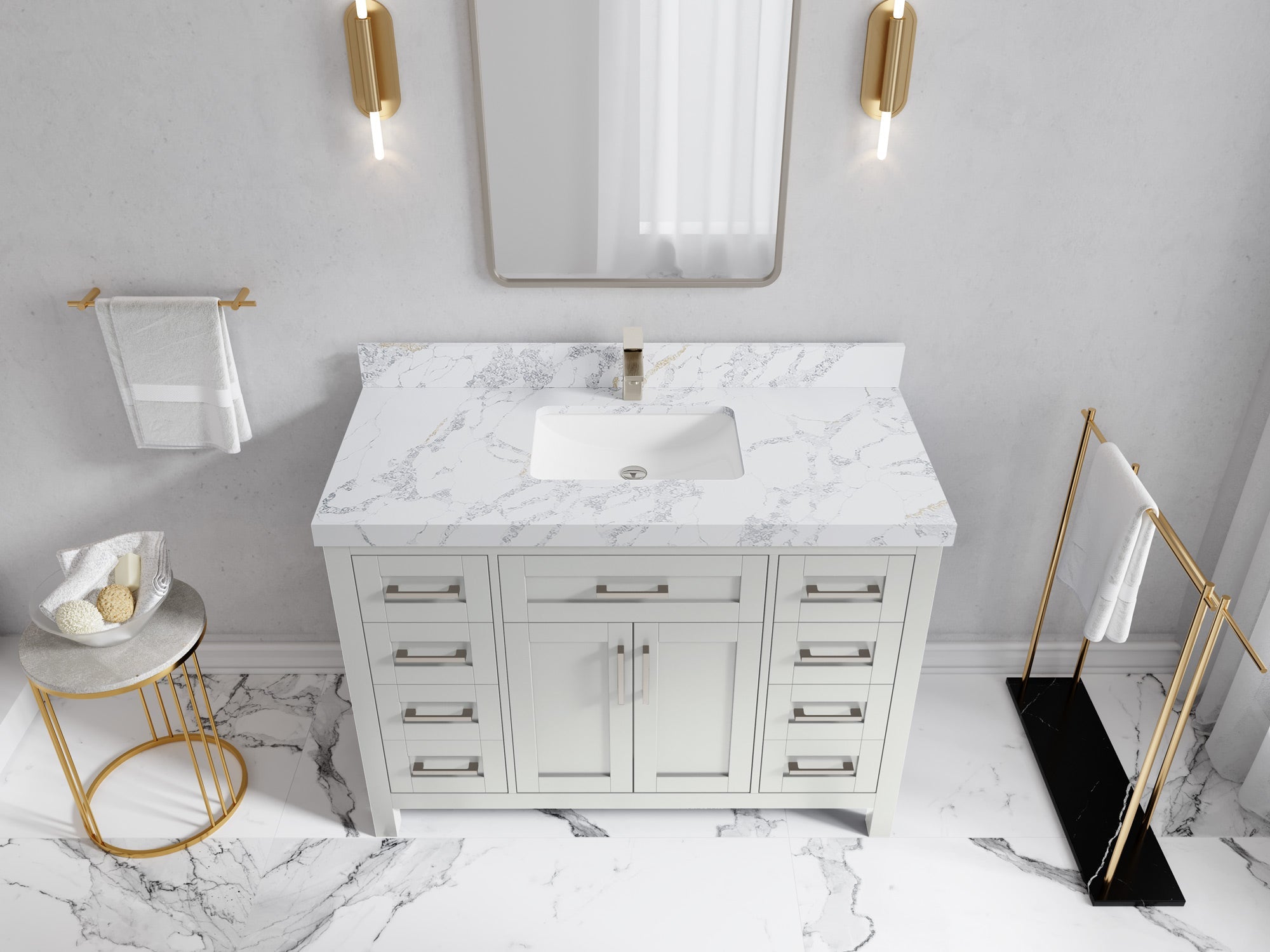 Cambridge 48 in. W x 22 in. D Single Sink Bathroom Vanity - Willow Bath and Vanity