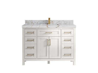 Cambridge 48 in. W x 22 in. D Single Sink Bathroom Vanity - Willow Bath and Vanity