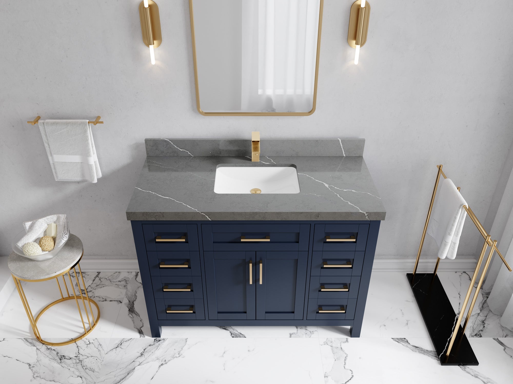 Cambridge 48 in. W x 22 in. D Single Sink Bathroom Vanity - Willow Bath and Vanity