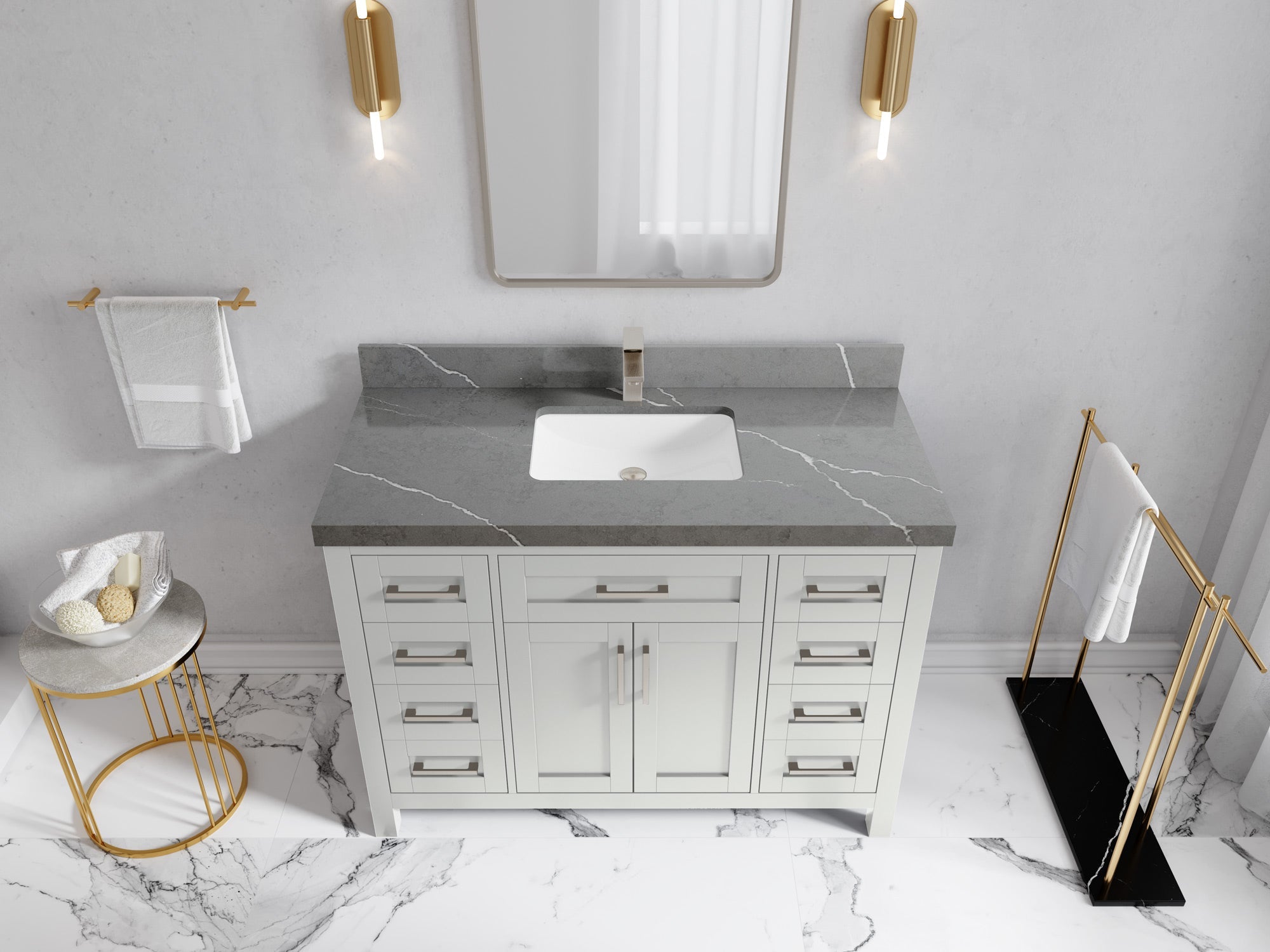 Cambridge 48 in. W x 22 in. D Single Sink Bathroom Vanity - Willow Bath and Vanity
