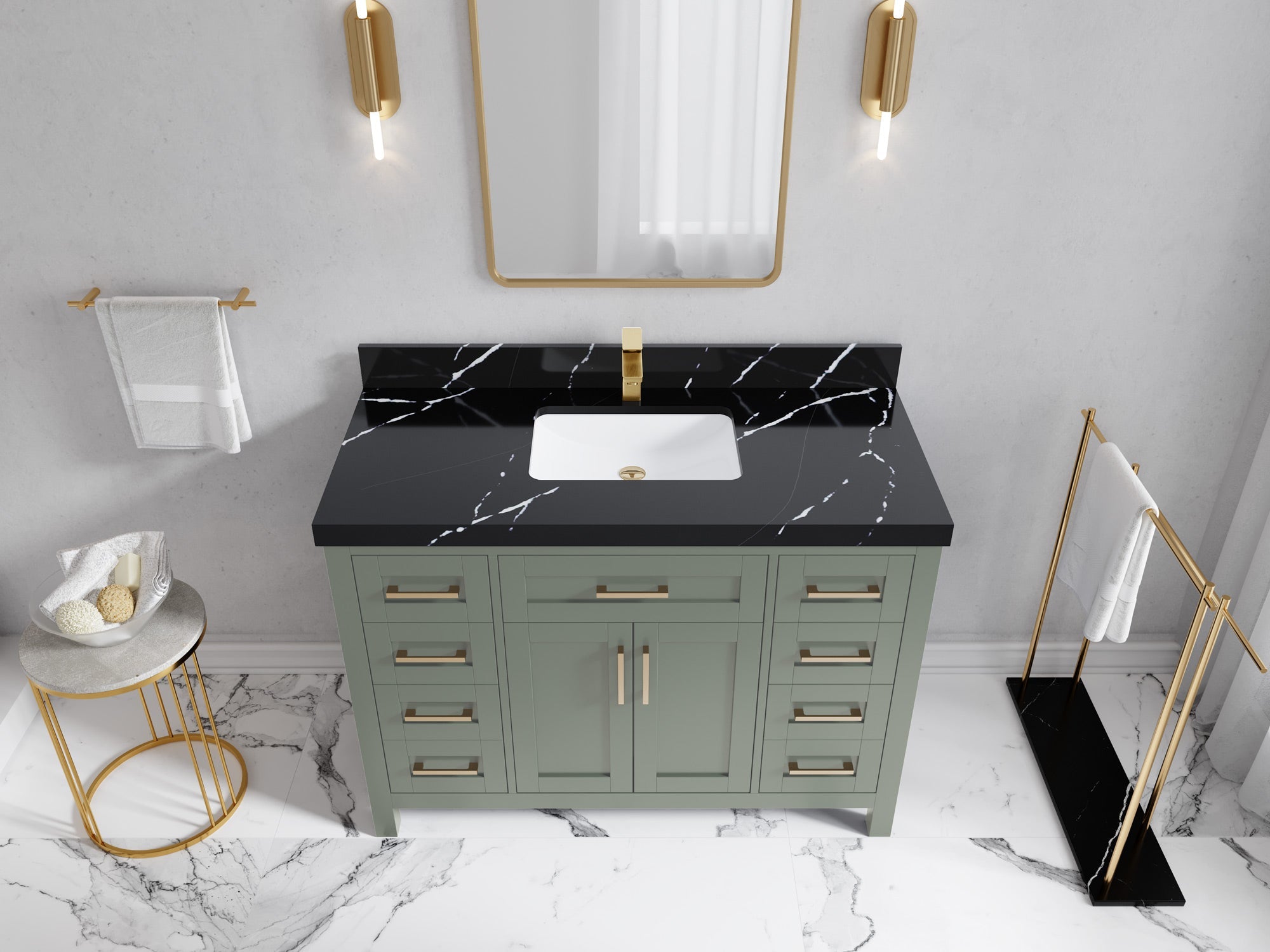 Cambridge 48 in. W x 22 in. D Single Sink Bathroom Vanity - Willow Bath and Vanity