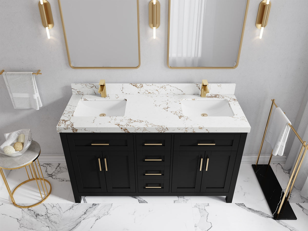 Cambridge 60 in. W x 22 in. D Double Sink Bathroom Vanity - Willow Bath and Vanity