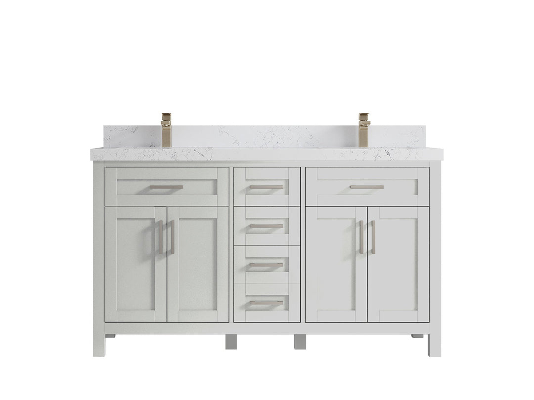 Cambridge 60 in. W x 22 in. D Double Sink Bathroom Vanity - Willow Bath and Vanity
