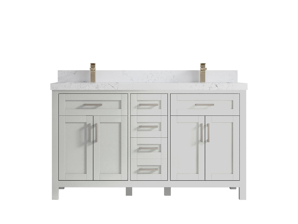 Cambridge 60 in. W x 22 in. D Double Sink Bathroom Vanity - Willow Bath and Vanity