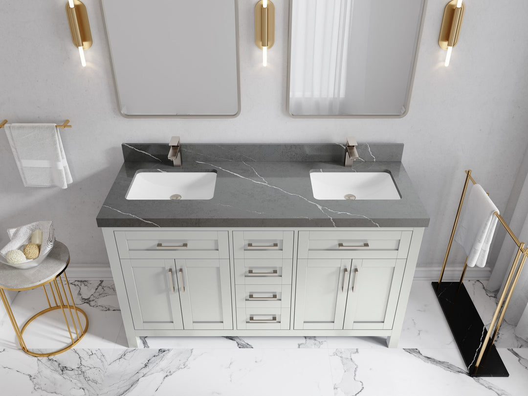 Cambridge 60 in. W x 22 in. D Double Sink Bathroom Vanity - Willow Bath and Vanity