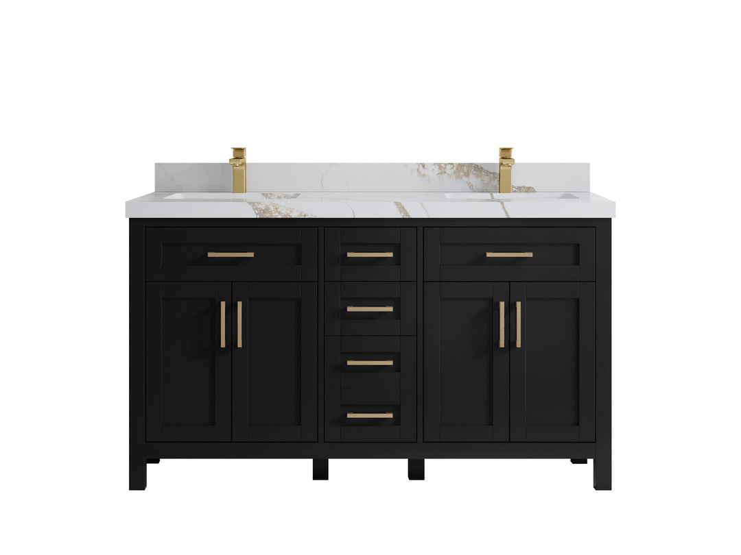 Cambridge 60 in. W x 22 in. D Double Sink Bathroom Vanity - Willow Bath and Vanity