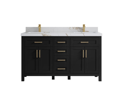 Cambridge 60 in. W x 22 in. D Double Sink Bathroom Vanity - Willow Bath and Vanity