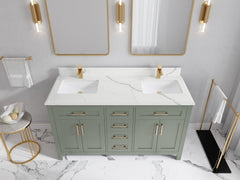 Cambridge 60 in. W x 22 in. D Double Sink Bathroom Vanity - photo 22