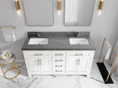 Cambridge 60 in. W x 22 in. D Double Sink Bathroom Vanity - Willow Bath and Vanity