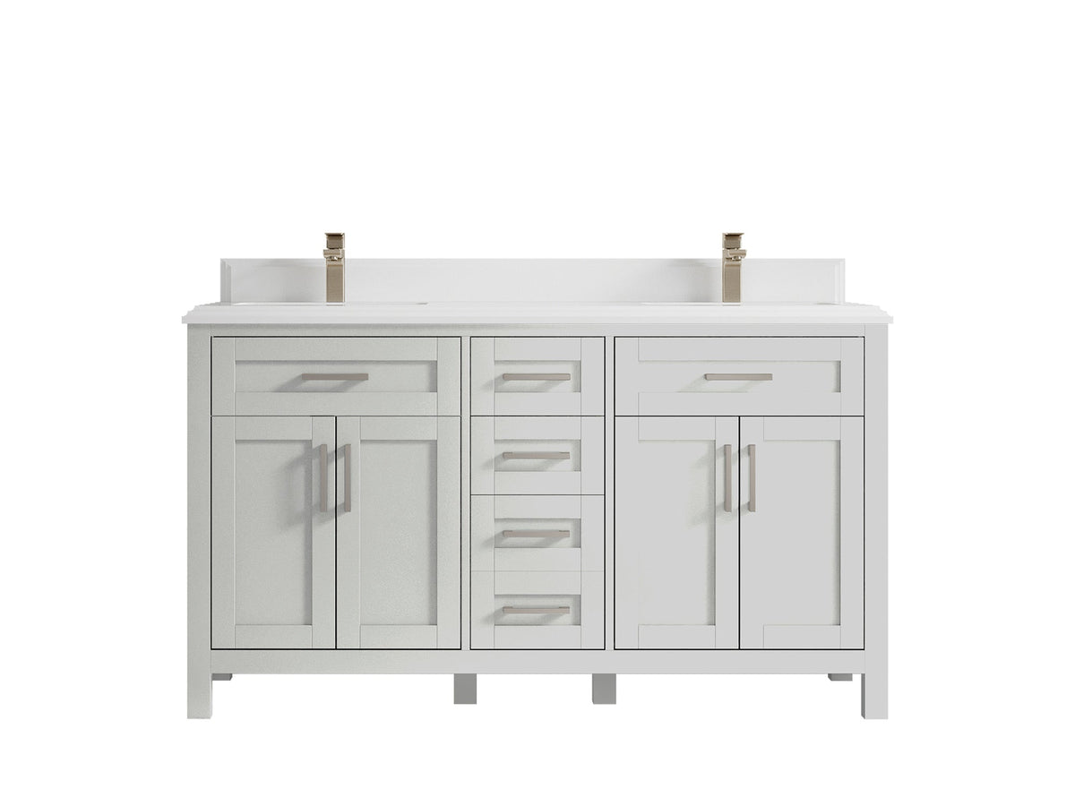 Cambridge 60 in. W x 22 in. D Double Sink Bathroom Vanity - Willow Bath and Vanity