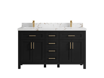 Cambridge 60 in. W x 22 in. D Double Sink Bathroom Vanity - Willow Bath and Vanity