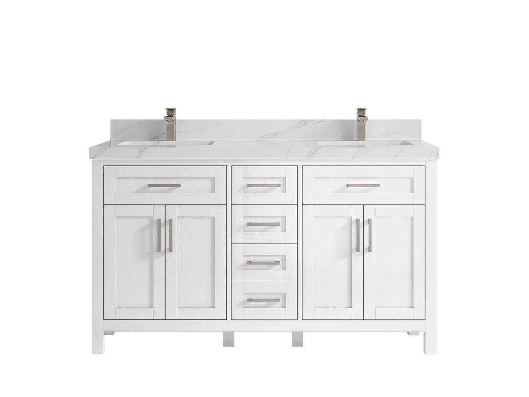 Cambridge 60 in. W x 22 in. D Double Sink Bathroom Vanity - Willow Bath and Vanity