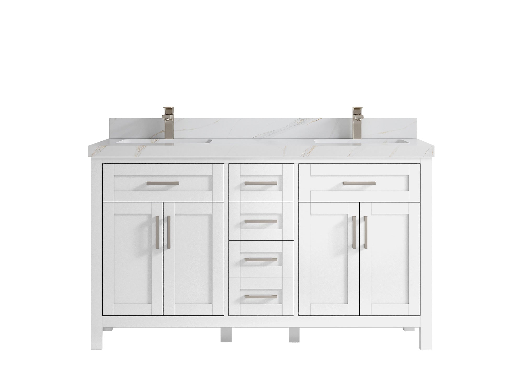 Cambridge 60 in. W x 22 in. D Double Sink Bathroom Vanity - Willow Bath and Vanity