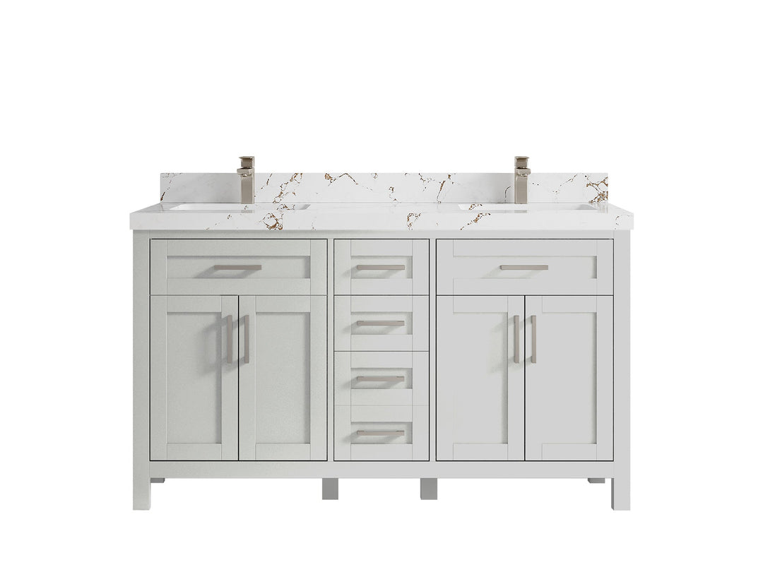 Cambridge 60 in. W x 22 in. D Double Sink Bathroom Vanity - Willow Bath and Vanity
