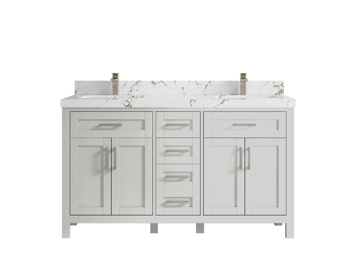 Cambridge 60 in. W x 22 in. D Double Sink Bathroom Vanity - Willow Bath and Vanity