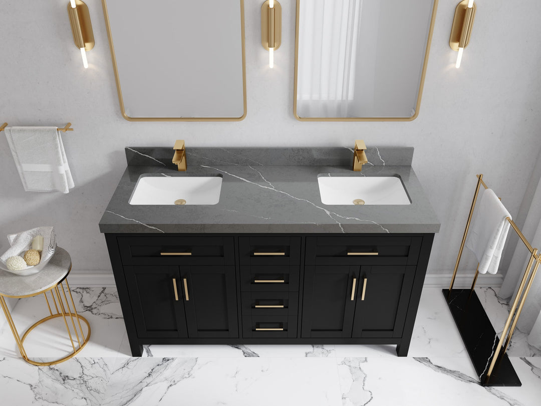 Cambridge 60 in. W x 22 in. D Double Sink Bathroom Vanity - Willow Bath and Vanity