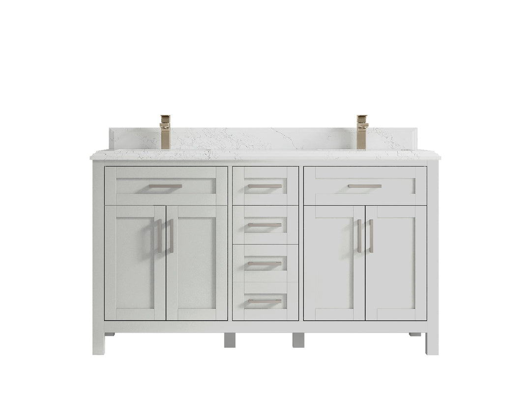 Cambridge 60 in. W x 22 in. D Double Sink Bathroom Vanity - Willow Bath and Vanity