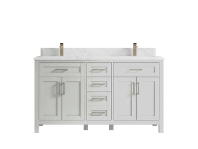 Cambridge 60 in. W x 22 in. D Double Sink Bathroom Vanity - Willow Bath and Vanity