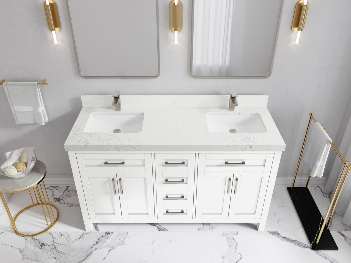 Cambridge 60 in. W x 22 in. D Double Sink Bathroom Vanity - Willow Bath and Vanity