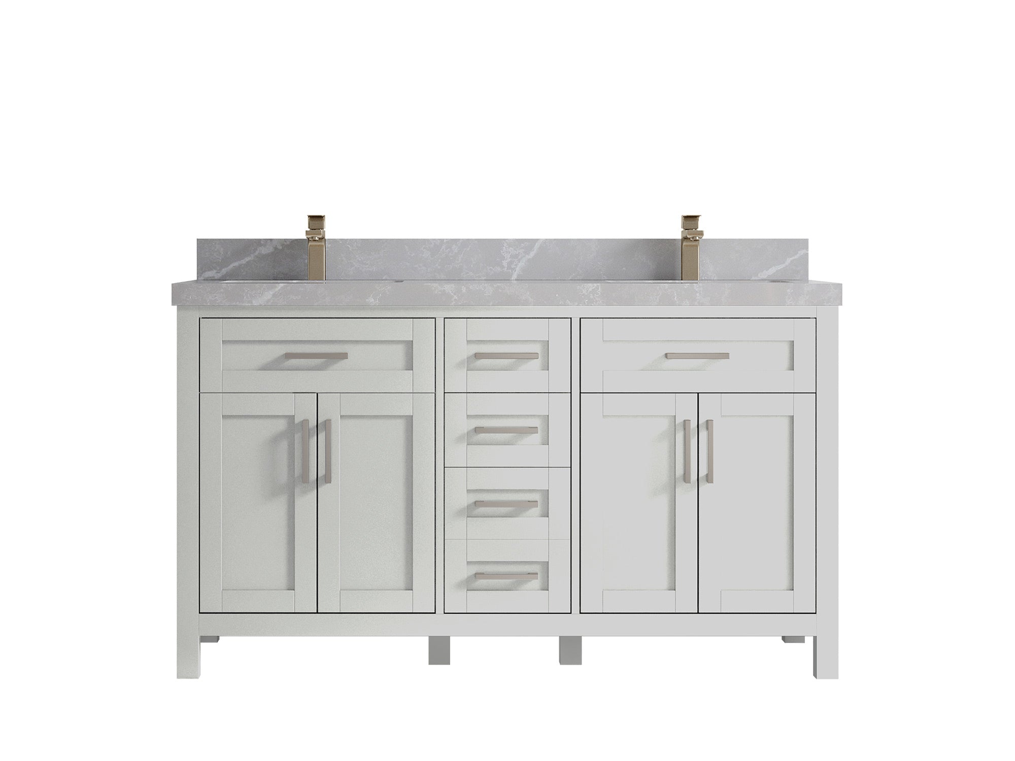 Cambridge 60 in. W x 22 in. D Double Sink Bathroom Vanity - Willow Bath and Vanity