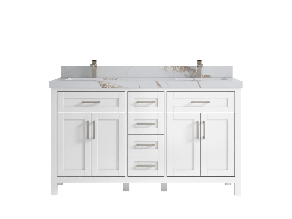 Cambridge 60 in. W x 22 in. D Double Sink Bathroom Vanity - Willow Bath and Vanity