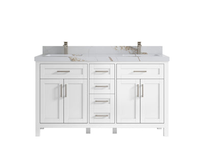 Cambridge 60 in. W x 22 in. D Double Sink Bathroom Vanity - Willow Bath and Vanity