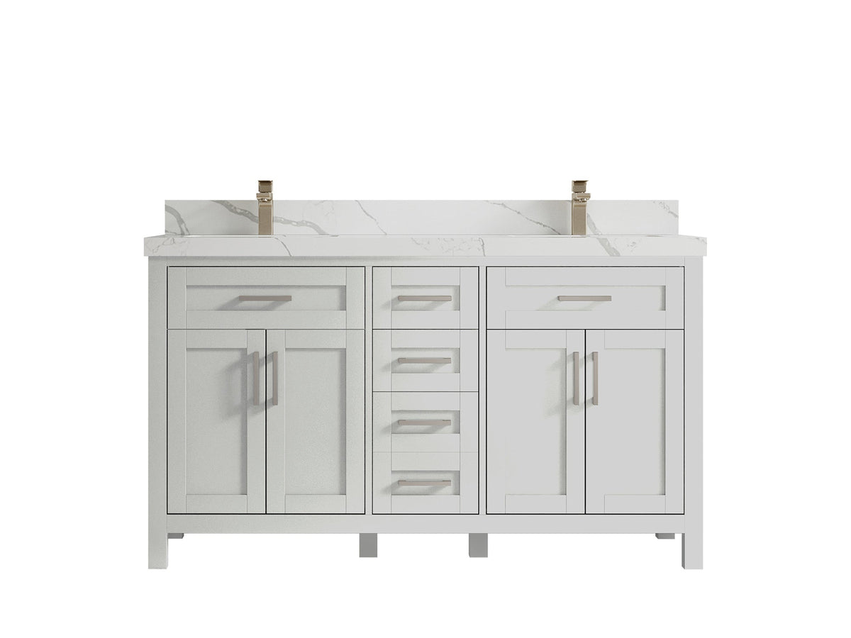 Cambridge 60 in. W x 22 in. D Double Sink Bathroom Vanity - Willow Bath and Vanity