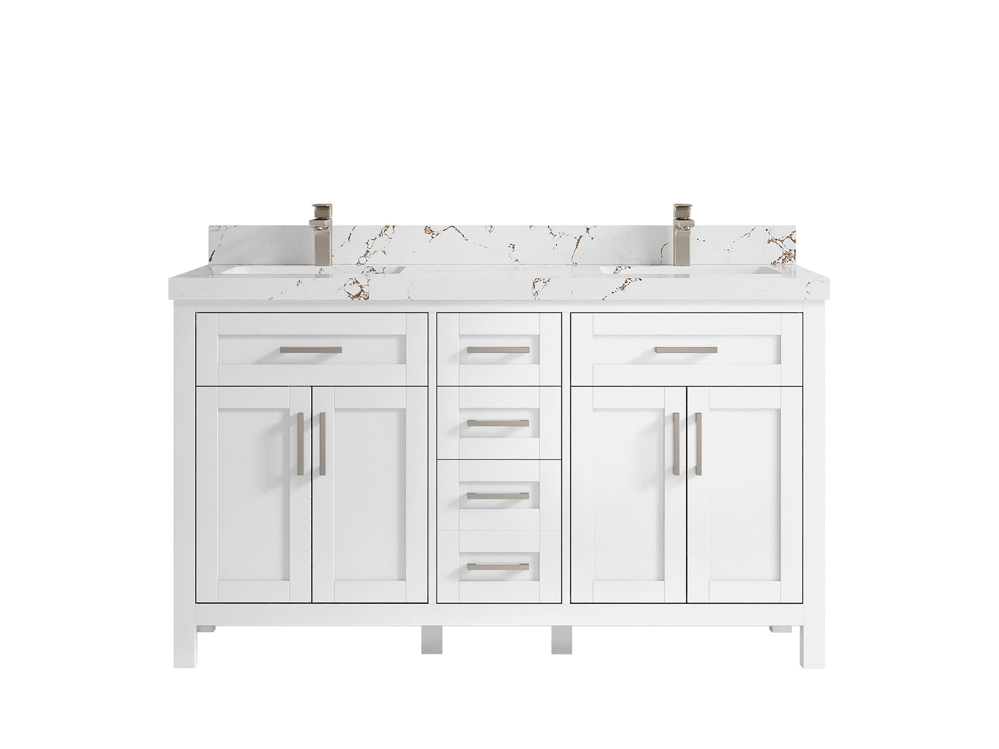 Cambridge 60 in. W x 22 in. D Double Sink Bathroom Vanity - Willow Bath and Vanity
