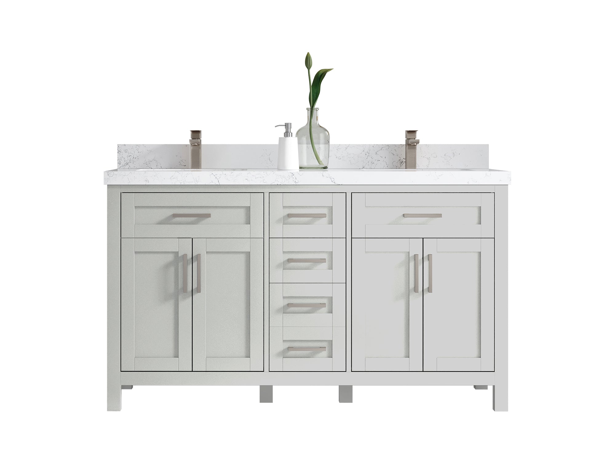 Cambridge 60 in. W x 22 in. D Double Sink Bathroom Vanity - Willow Bath and Vanity