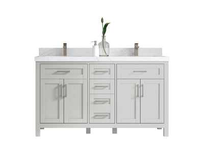 Cambridge 60 in. W x 22 in. D Double Sink Bathroom Vanity - Willow Bath and Vanity