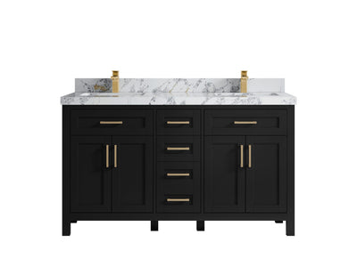 Cambridge 60 in. W x 22 in. D Double Sink Bathroom Vanity - Willow Bath and Vanity