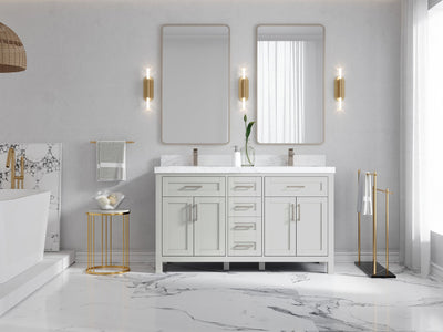 Cambridge 60 in. W x 22 in. D Double Sink Bathroom Vanity - Willow Bath and Vanity