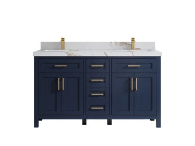 Cambridge 60 in. W x 22 in. D Double Sink Bathroom Vanity - Willow Bath and Vanity