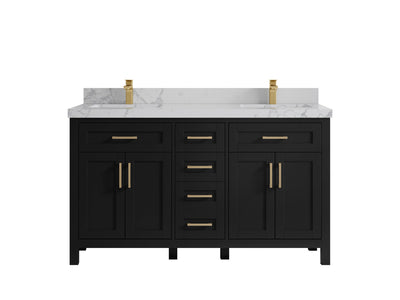 Cambridge 60 in. W x 22 in. D Double Sink Bathroom Vanity - Willow Bath and Vanity