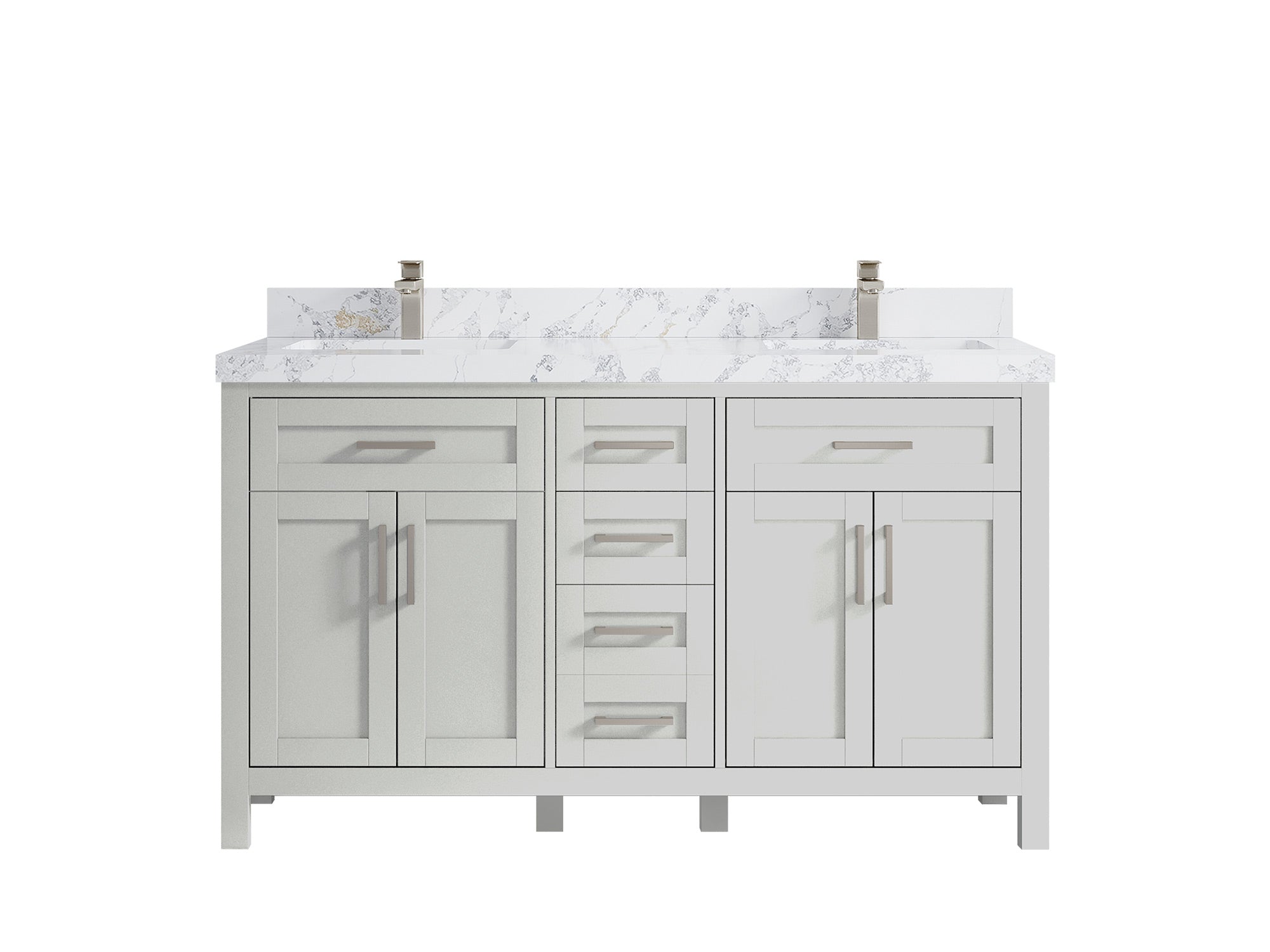 Cambridge 60 in. W x 22 in. D Double Sink Bathroom Vanity - Willow Bath and Vanity