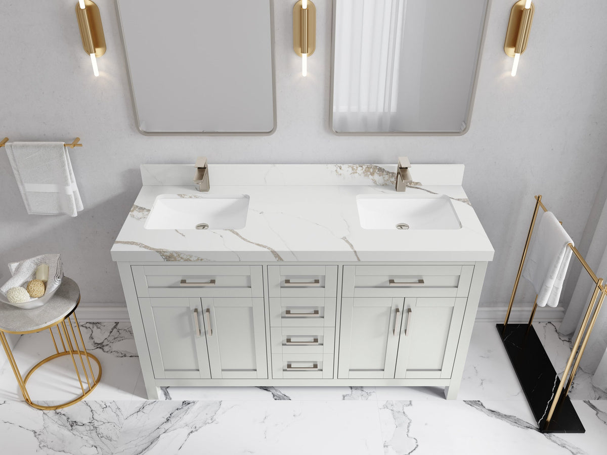 Cambridge 60 in. W x 22 in. D Double Sink Bathroom Vanity - Willow Bath and Vanity