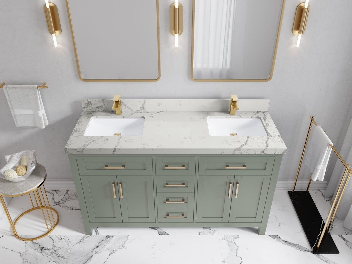 Cambridge 60 in. W x 22 in. D Double Sink Bathroom Vanity - Willow Bath and Vanity