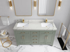 Cambridge 60 in. W x 22 in. D Double Sink Bathroom Vanity - photo 40