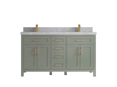 Cambridge 60 in. W x 22 in. D Double Sink Bathroom Vanity - Willow Bath and Vanity