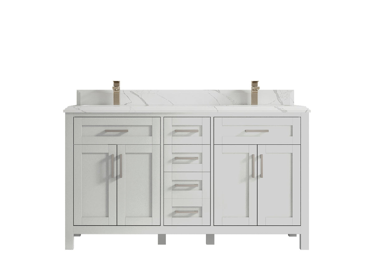 Cambridge 60 in. W x 22 in. D Double Sink Bathroom Vanity - Willow Bath and Vanity