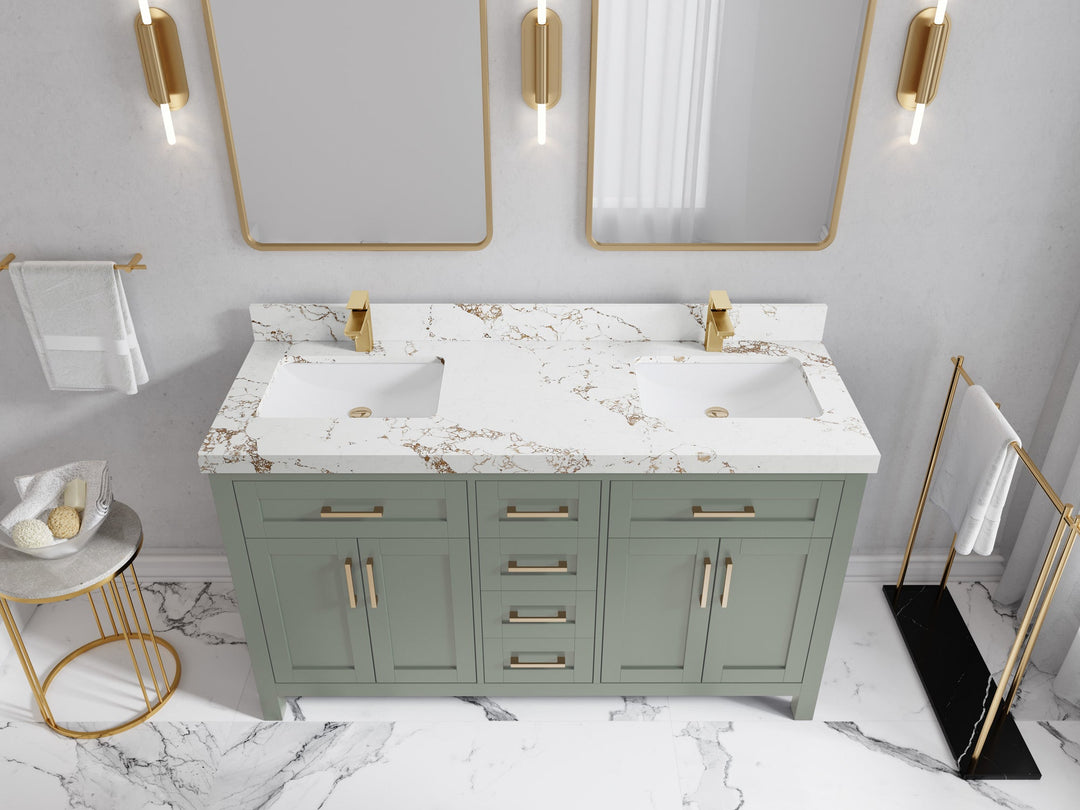 Cambridge 60 in. W x 22 in. D Double Sink Bathroom Vanity - Willow Bath and Vanity