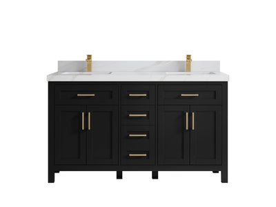 Cambridge 60 in. W x 22 in. D Double Sink Bathroom Vanity - Willow Bath and Vanity