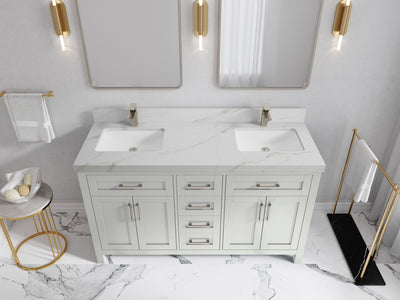 Cambridge 60 in. W x 22 in. D Double Sink Bathroom Vanity - Willow Bath and Vanity