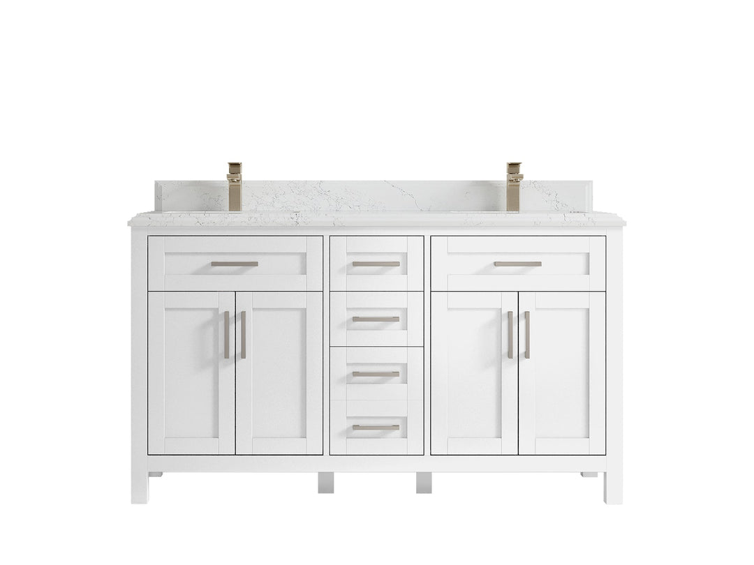 Cambridge 60 in. W x 22 in. D Double Sink Bathroom Vanity - Willow Bath and Vanity
