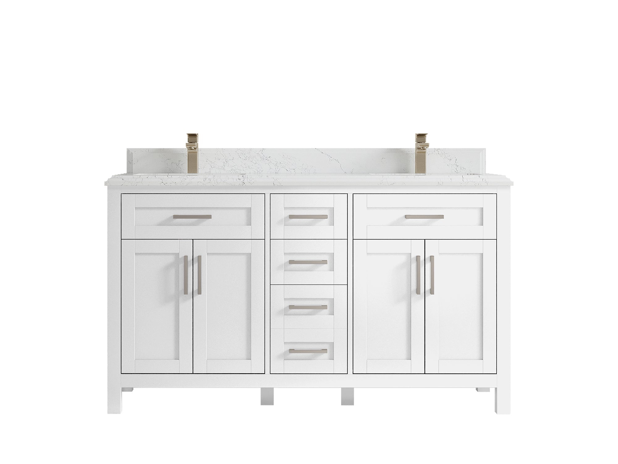 Cambridge 60 in. W x 22 in. D Double Sink Bathroom Vanity - Willow Bath and Vanity