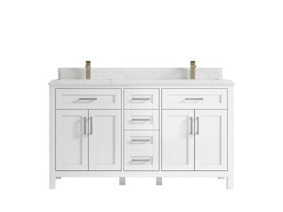 Cambridge 60 in. W x 22 in. D Double Sink Bathroom Vanity - Willow Bath and Vanity